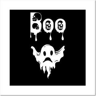 boo ghost | scary ghost for halloween | gift for kids and adults Posters and Art